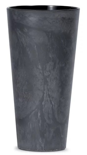 Doniczka Tubus Slim Beton Effect 250mm antracyt