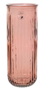 Wazon szklany 11x28cm jasny róż