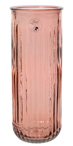 Wazon szklany 11x28cm jasny róż
