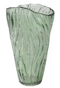 Wazon szklany 16x9x25cm zielony