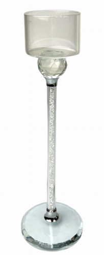 Świecznik szklany 7x7x24cm TG0388