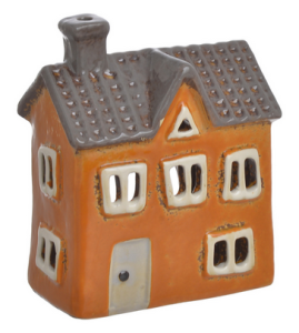 Domek ceramiczny pomarańczowy 11cmL x 6,5cmW x 12,5cmH