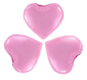 Balony foliowe serca różowe 3szt.