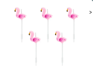 Świeczki urodzinowe Flaming w kolorze różowym H3 cm. 5szt/opak