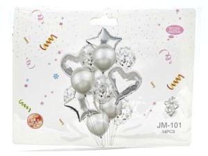 Balony zestaw 14szt. szampański