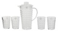 ZESTAW 5SZT. DZBANEK I SZKLANKI PLASTIK  830986