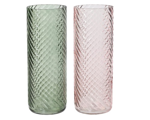 Wazon szklany 10x26cm 2 kolory