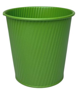 Osłonka okrągła zielona metal 12x11,5cm