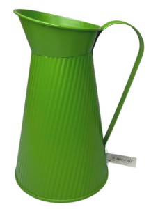 Dzbanek metalowy zielony 10x18,5cm