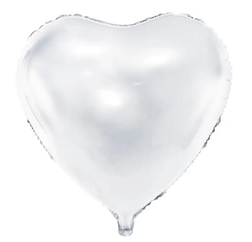 Balon foliowy serce białe 45cm