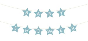 Baner baby shower jasny niebieski 290x16,5cm