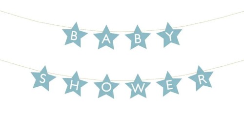 Baner baby shower jasny niebieski 290x16,5cm