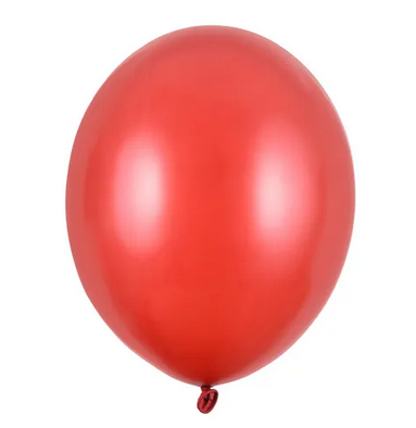 Balony Strong 27cm Metallic Poppy Red 100szt/opak