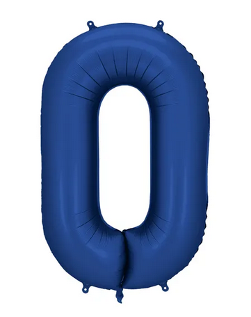 Balon foliowy cyfra "0" granat 86cm