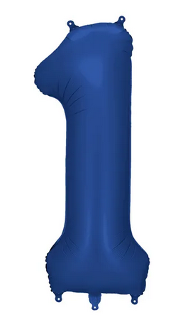 Balon foliowy cyfra "1" granat 86cm