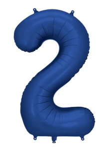 Balon foliowy cyfra "2" granat 86cm