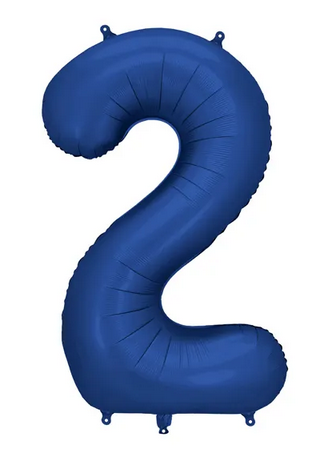 Balon foliowy cyfra "2" granat 86cm