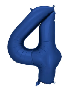 Balon foliowy cyfra "4" granat 86cm