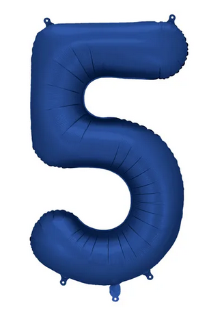 Balon foliowy cyfra "5" granat 86cm