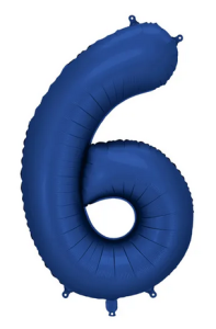 Balon foliowy cyfra "6" granat 86cm