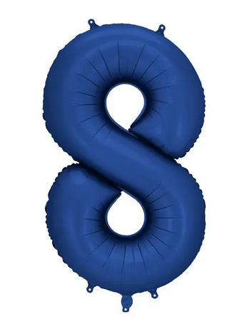 Balon foliowy cyfra "8" granat 86cm