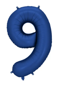 Balon foliowy cyfra "9" granat 86cm