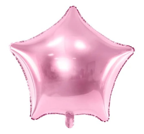 Balon foliowy gwiazdka jasny róż 48cm
