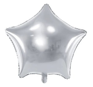 Balon foliowy gwiazdka srebrna 70cm