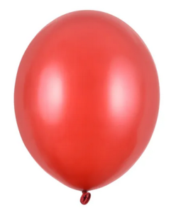 Balony Strong 30cm Metallic Poppy Red 100szt/opak