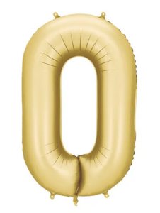 Balon foliowy Cyfra ''0'' 86cm złoty