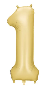 Balon foliowy Cyfra ''1'' 86cm złoty