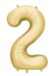 Balon foliowy Cyfra ''2'' 86cm złoty