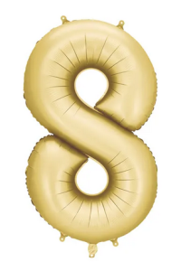 Balon foliowy Cyfra ''8'' 86cm złoty