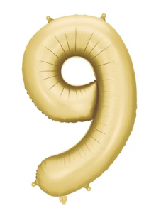 Balon foliowy Cyfra ''9'' 86cm złoty