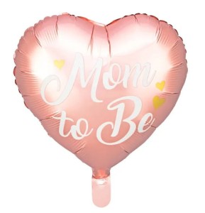 Balon foliowy "Mom to be" różowy 45cm