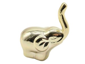 Słonik ceramiczny złoty 6,5cm