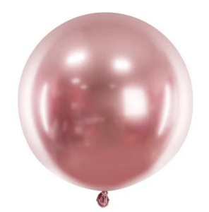Balon okrągły Glossy 60cm różowe złoto