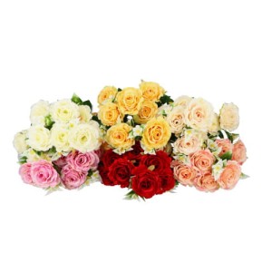 Bukiet sztuczny róża 43cm mix kolorów
