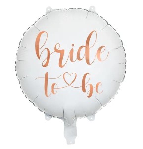 Balon foliowy "Bride to be" biały 45cm